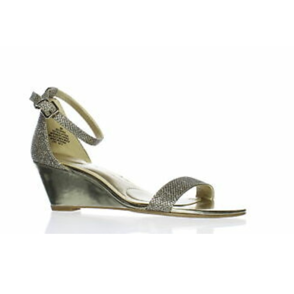 Bandolino Womens 25031669 Gold Fabric Ankle Strap